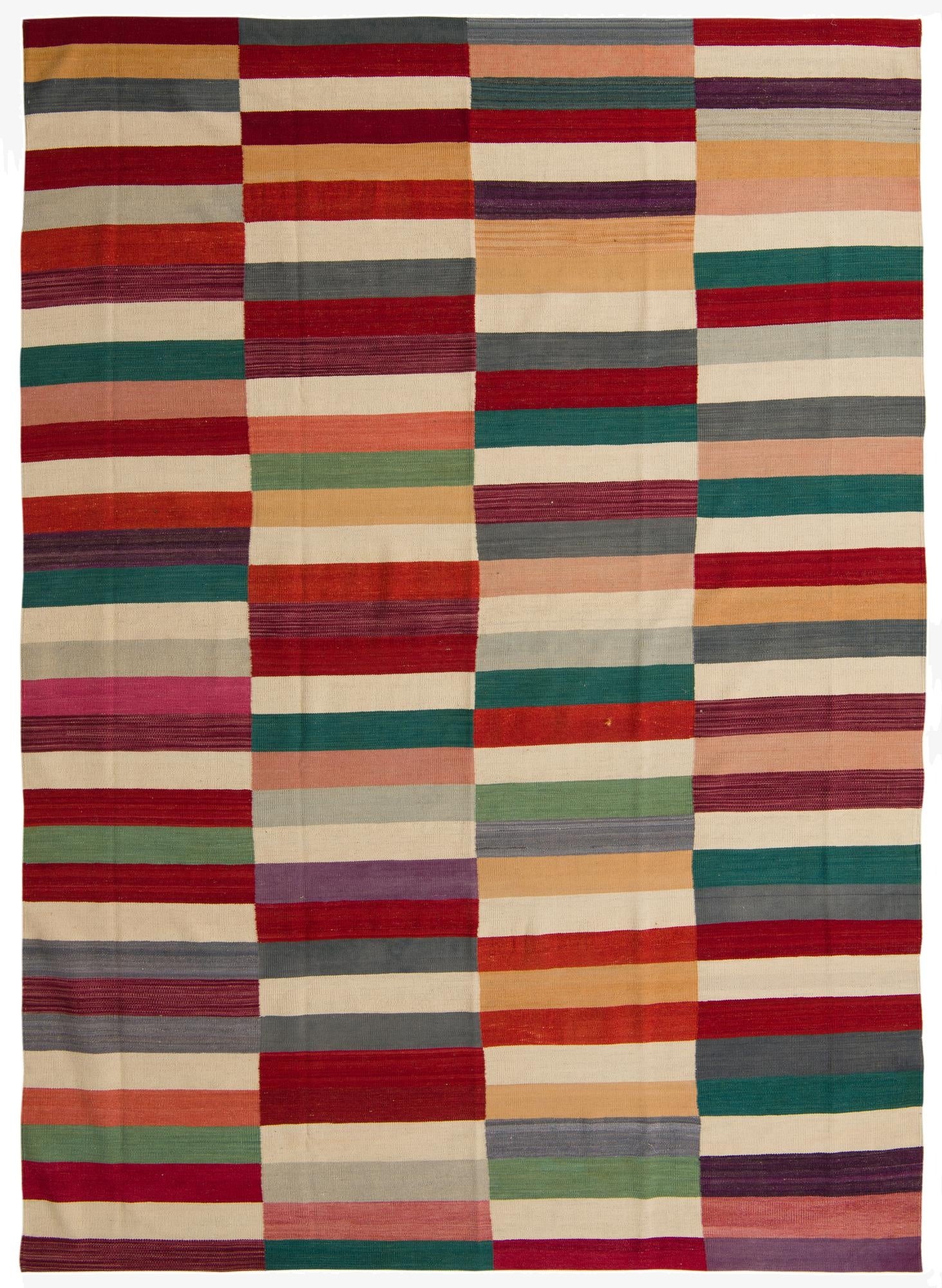  8' 2 x 11' 5  Hand Woven Kilim Modern Wool Rug