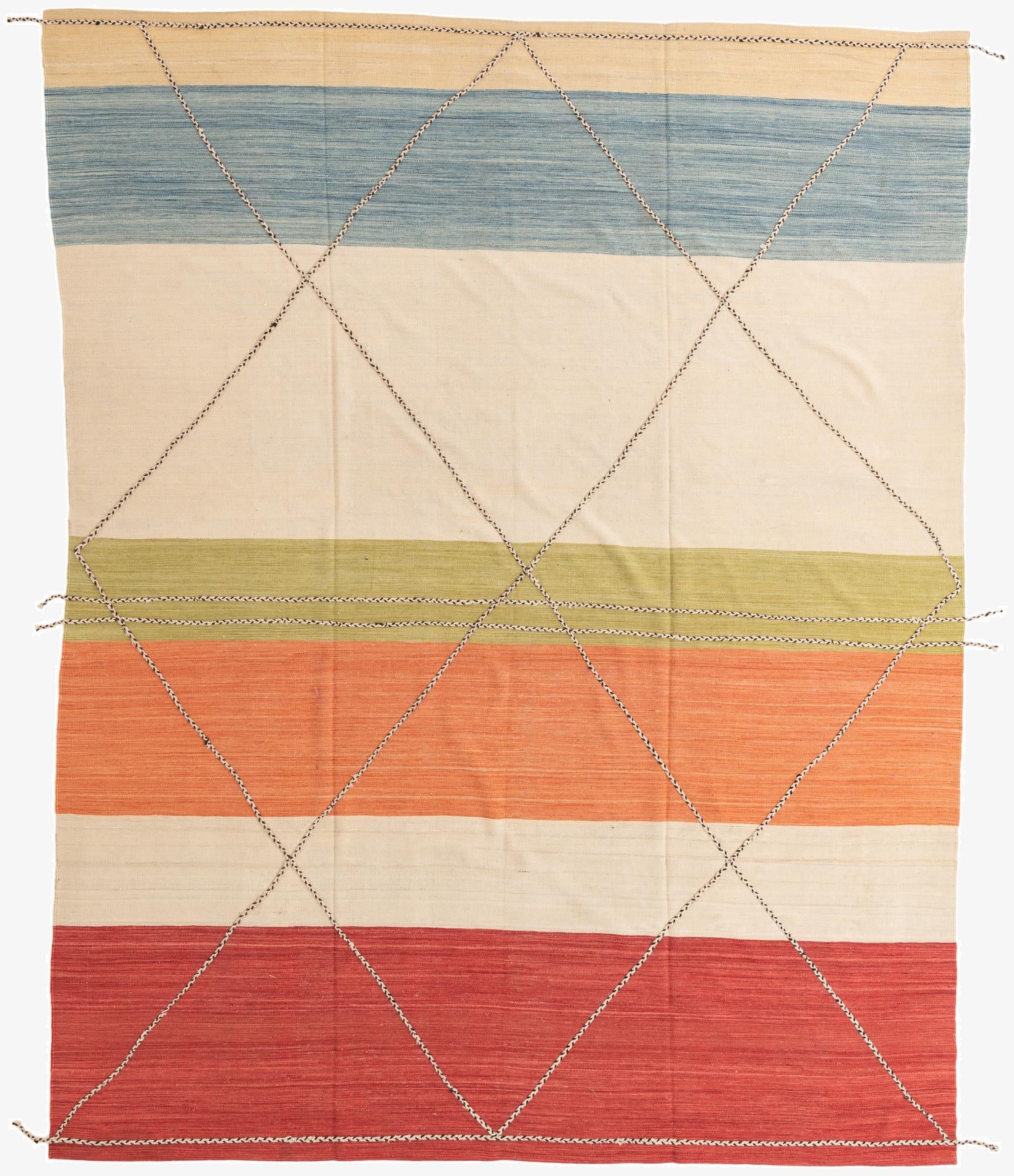  10' x 12' 9  Hand Woven Kilim Modern Wool Rug