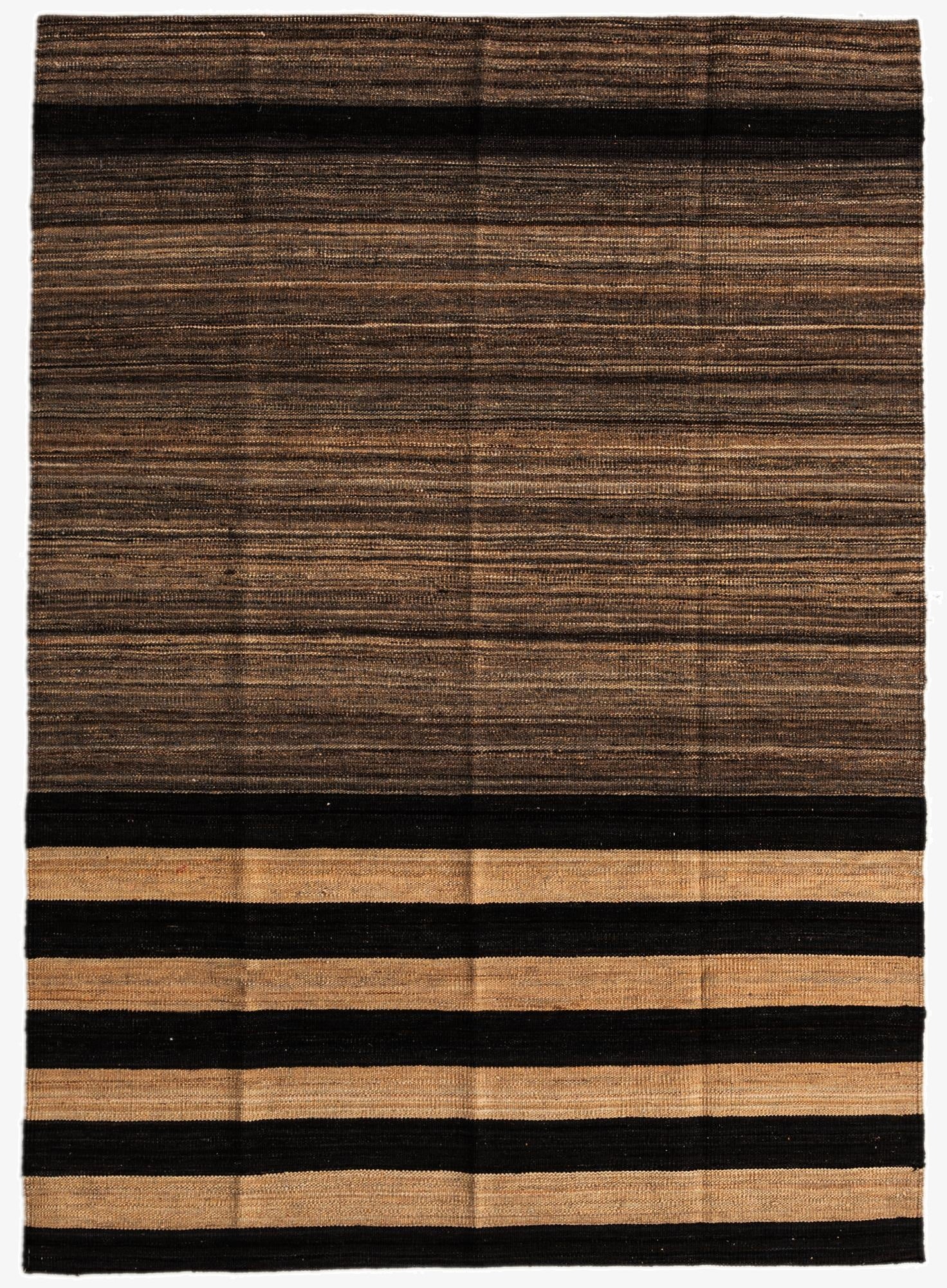  4' 2 x 5' 10  Hand Woven Kilim Modern Wool Rug