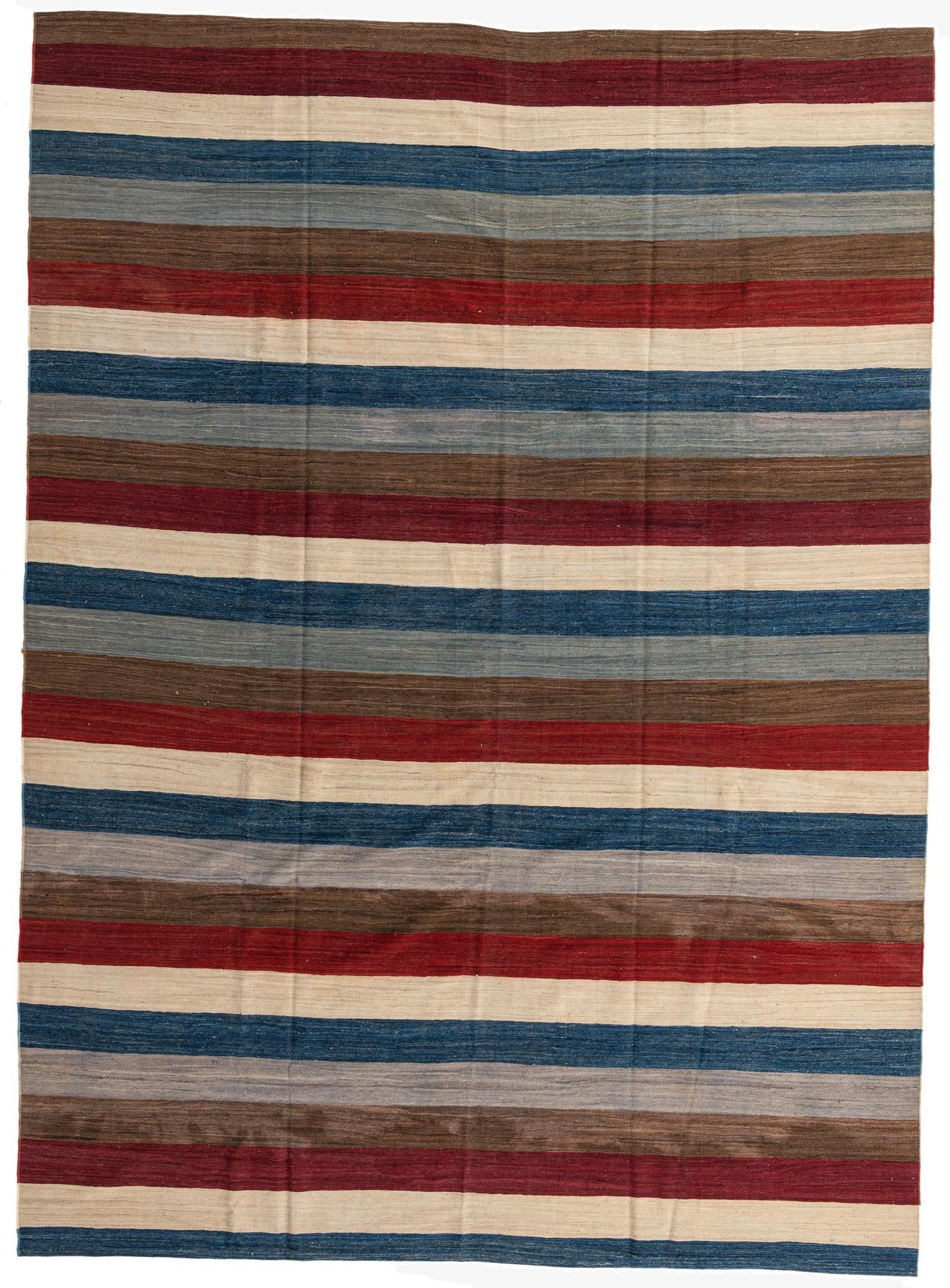  9' 8 x 13' 1  Hand Woven Kilim Modern Wool Rug