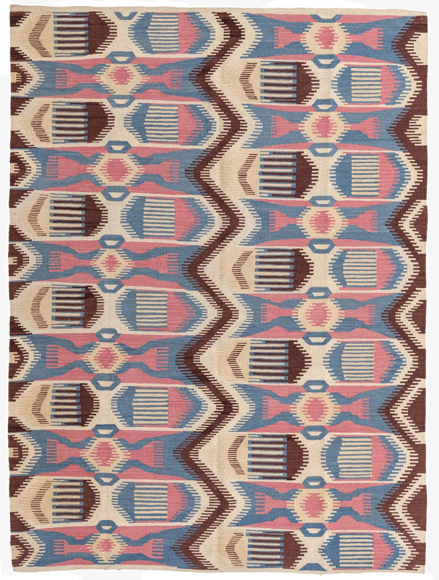  6' x 8' 2  Hand Woven Kilim Modern Wool Rug