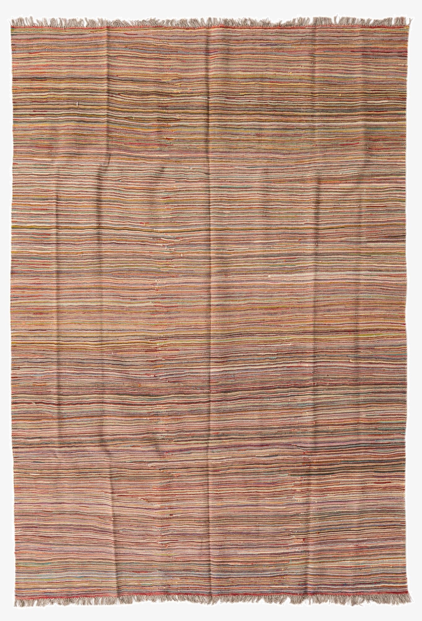  5' 8 x 8' 2  Hand Woven Kilim Modern Wool Rug