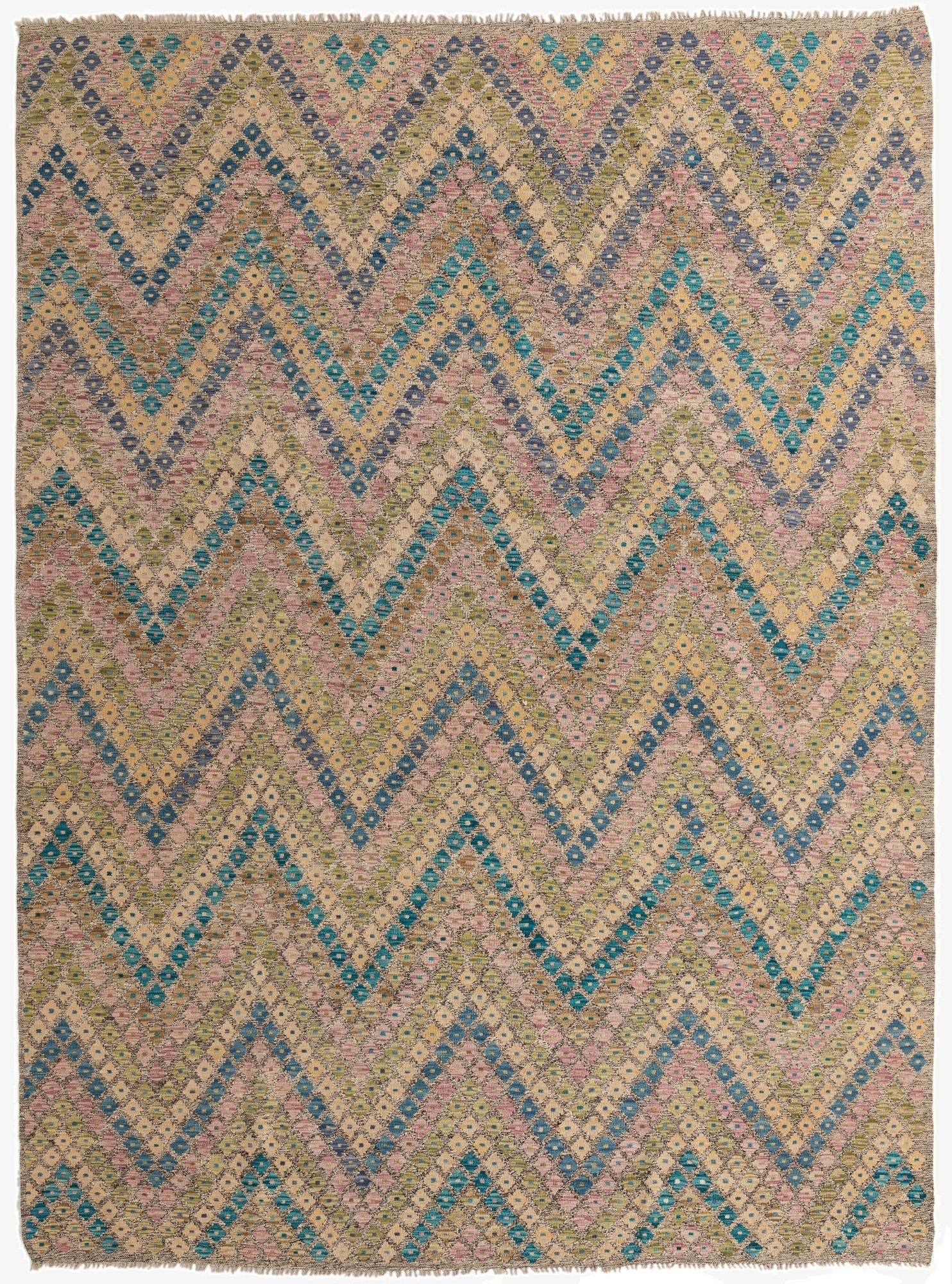  8' 9 x 11' 5  Hand Woven Kilim Modern Wool Rug
