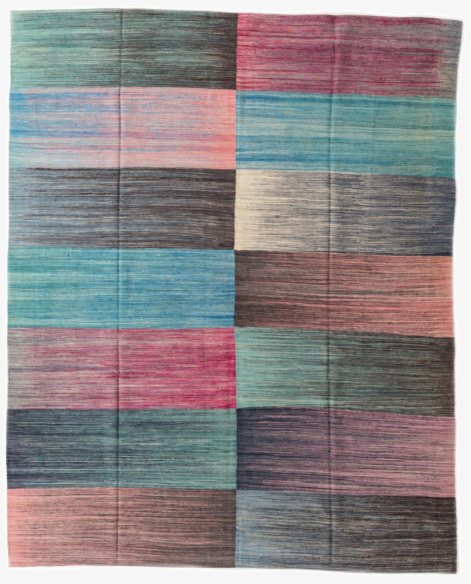  7' 9 x 9' 8  Hand Woven Kilim Modern Wool Rug