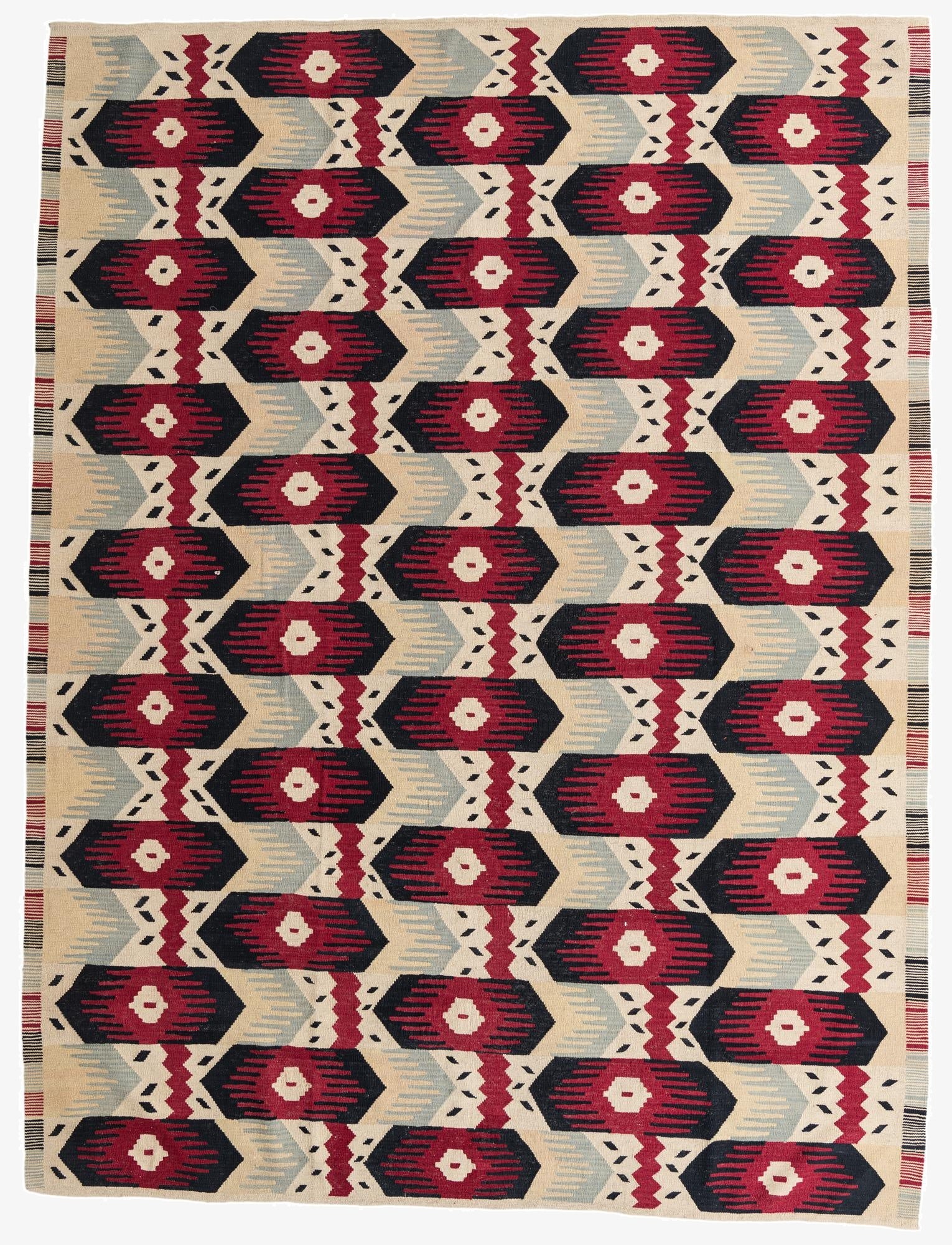  8' 9 x 11' 6  Hand Woven Kilim Modern Wool Rug