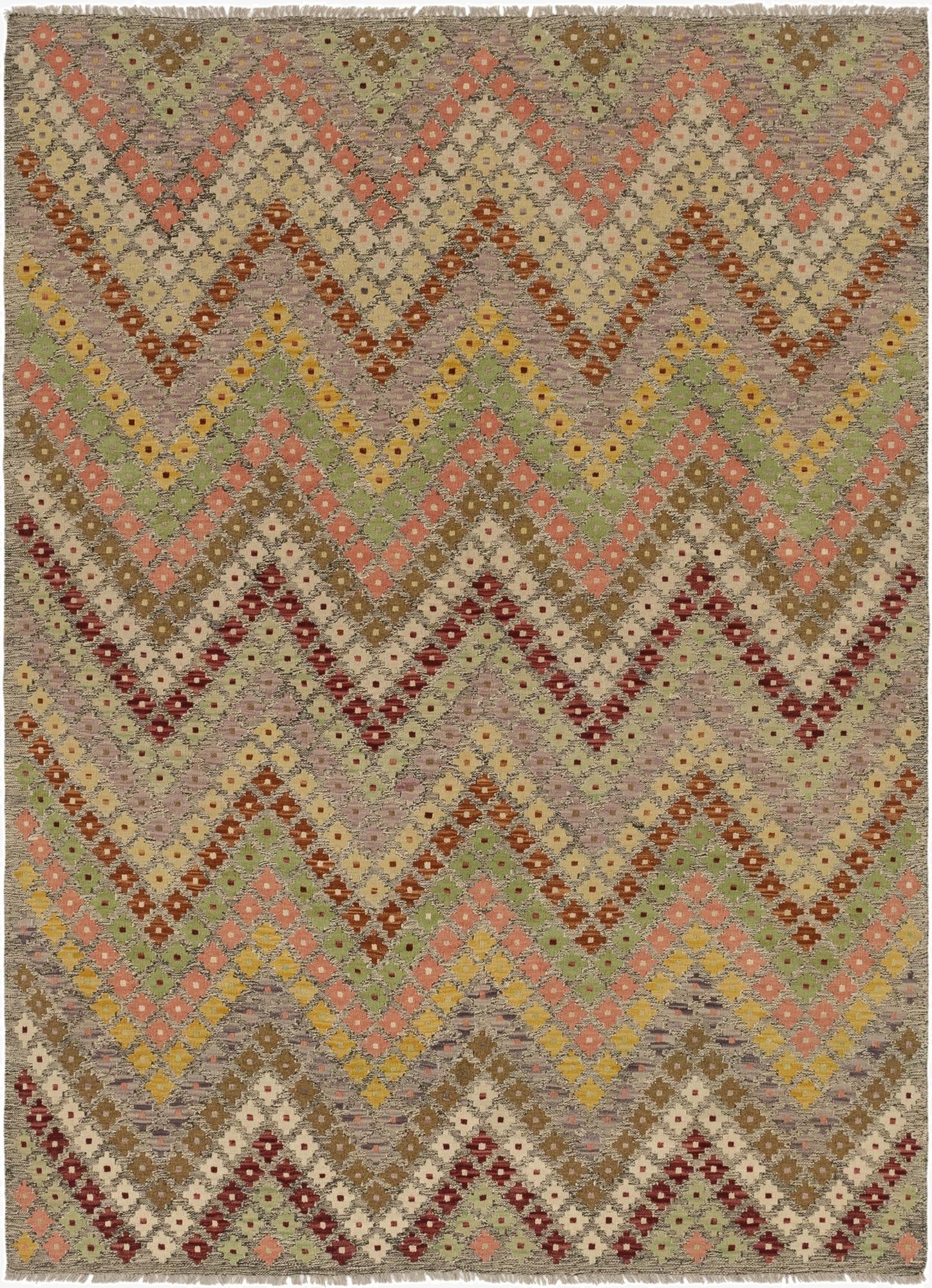  6' x 8'  Hand Woven Kilim Modern Wool Rug