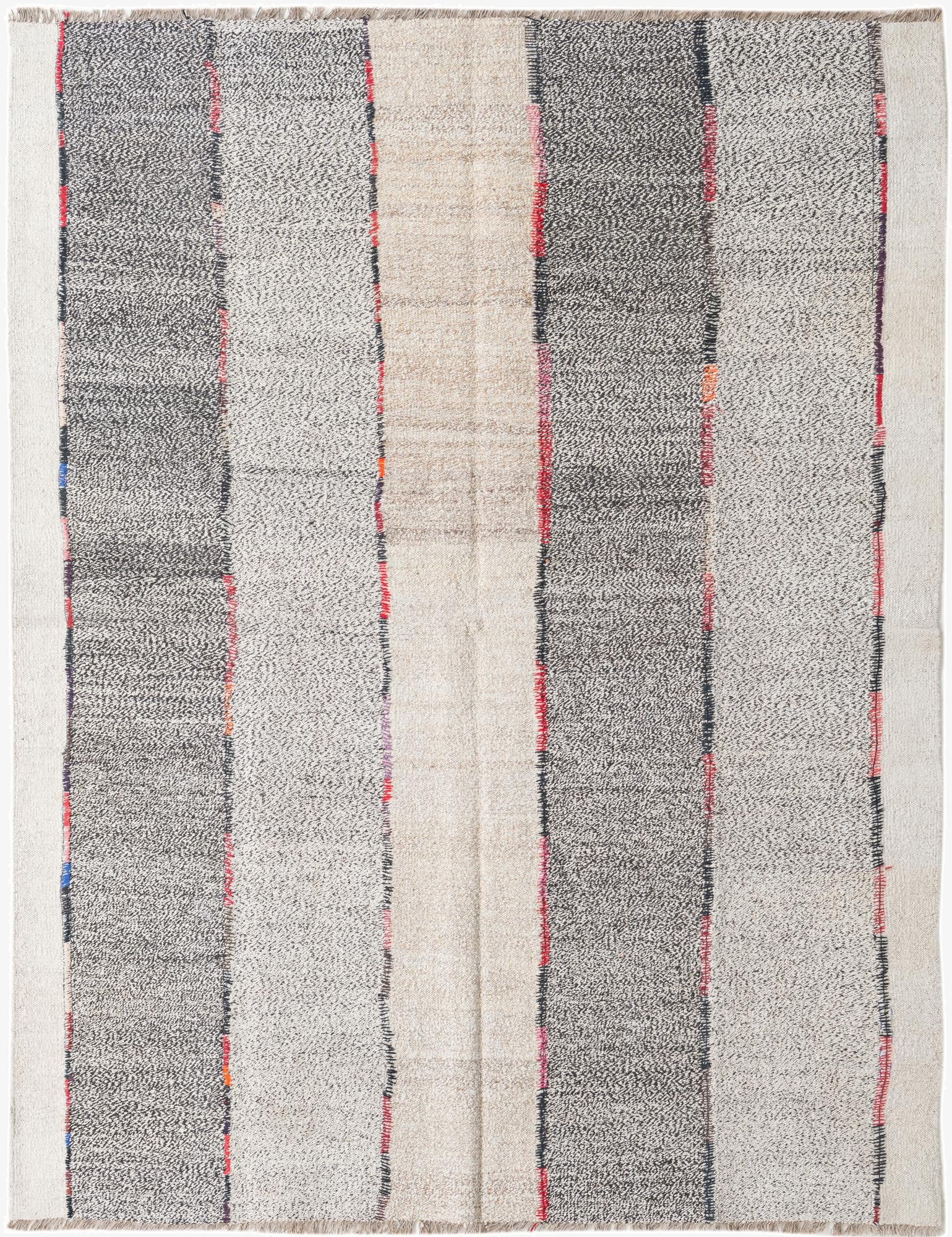  6' x 7' 9  Hand Woven Kilim Modern Wool Rug