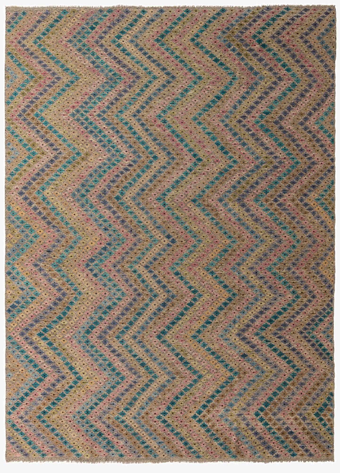 9' 6 x 13' 5  Hand Woven Kilim Modern Wool Rug