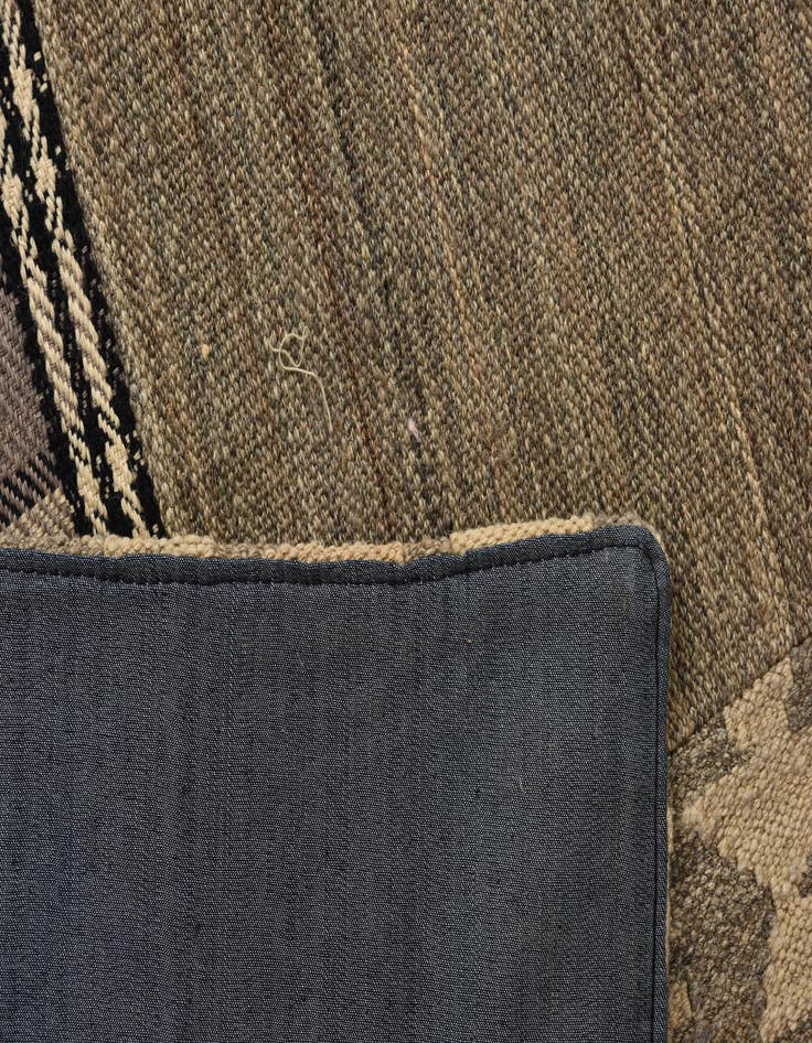 Detail image of  6' 8 x 9' 11  Hand Woven Kilim Patchwork Wool Rug