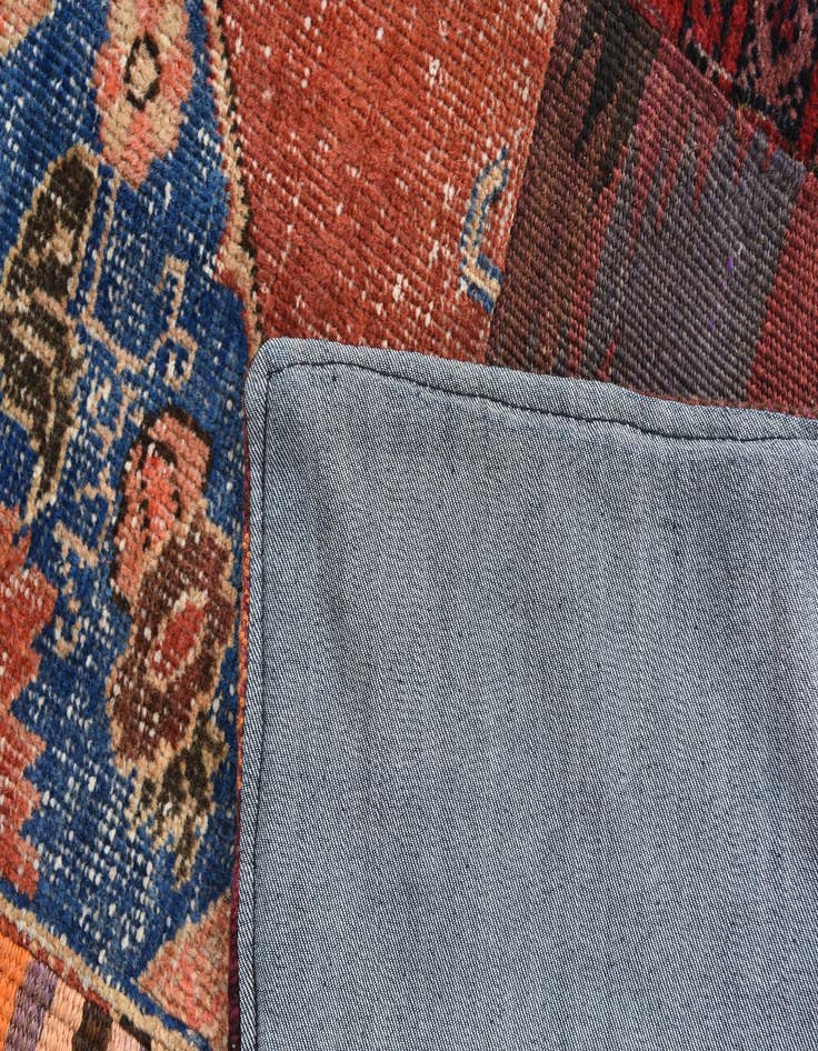 Detail image of  5' x 6' 8  Hand Woven Kilim Patchwork Wool Rug