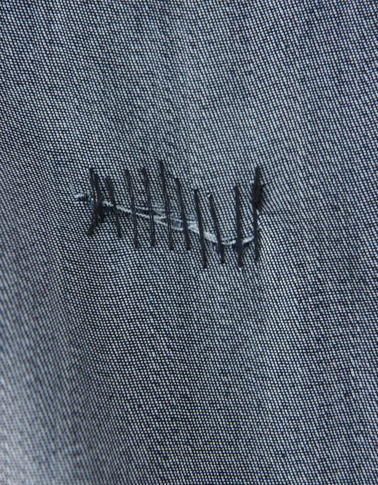 Detail image of  6' 6 x 9' 10  Hand Woven Kilim Patchwork Wool Rug