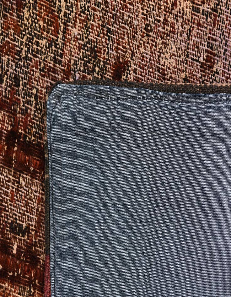 Detail image of  6' 8 x 9' 4  Hand Woven Kilim Patchwork Wool Rug