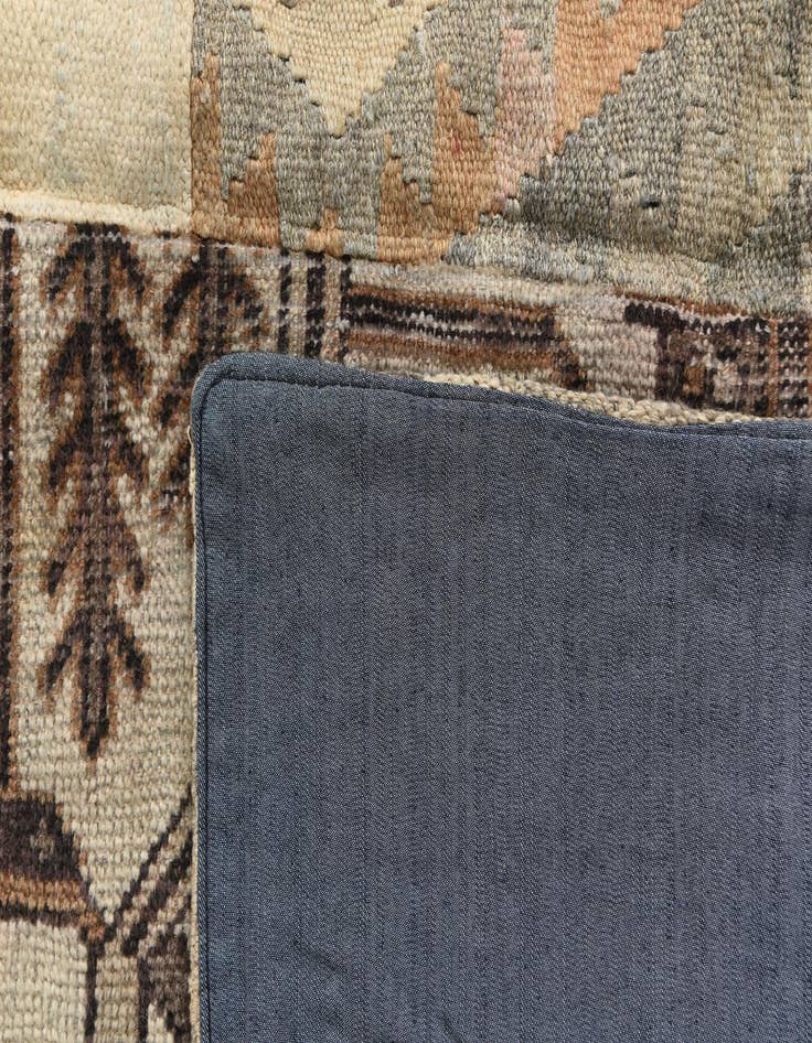 Detail image of  6' 8 x 9' 8  Hand Woven Kilim Patchwork Wool Rug