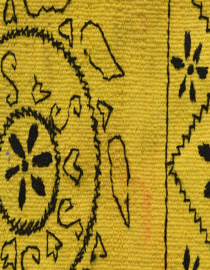 Detail image of  6' 8 x 10'  Hand Woven Kilim Patchwork Wool Rug