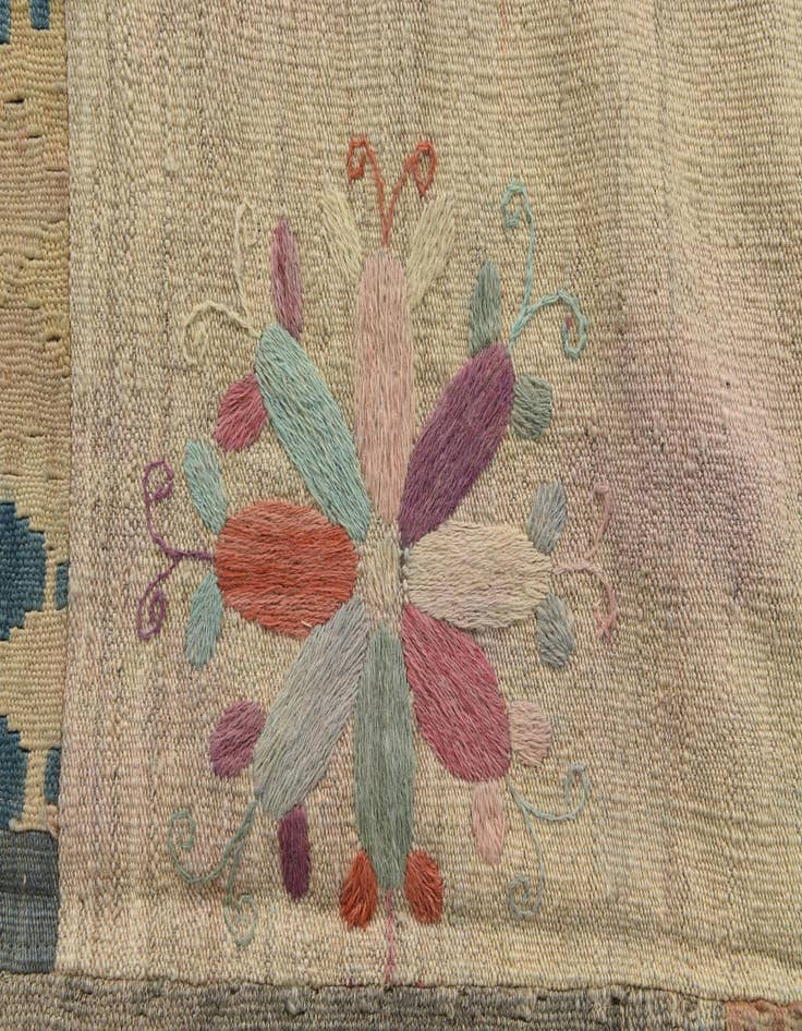 Detail image of  6' x 8' 3  Hand Woven Kilim Patchwork Wool Rug