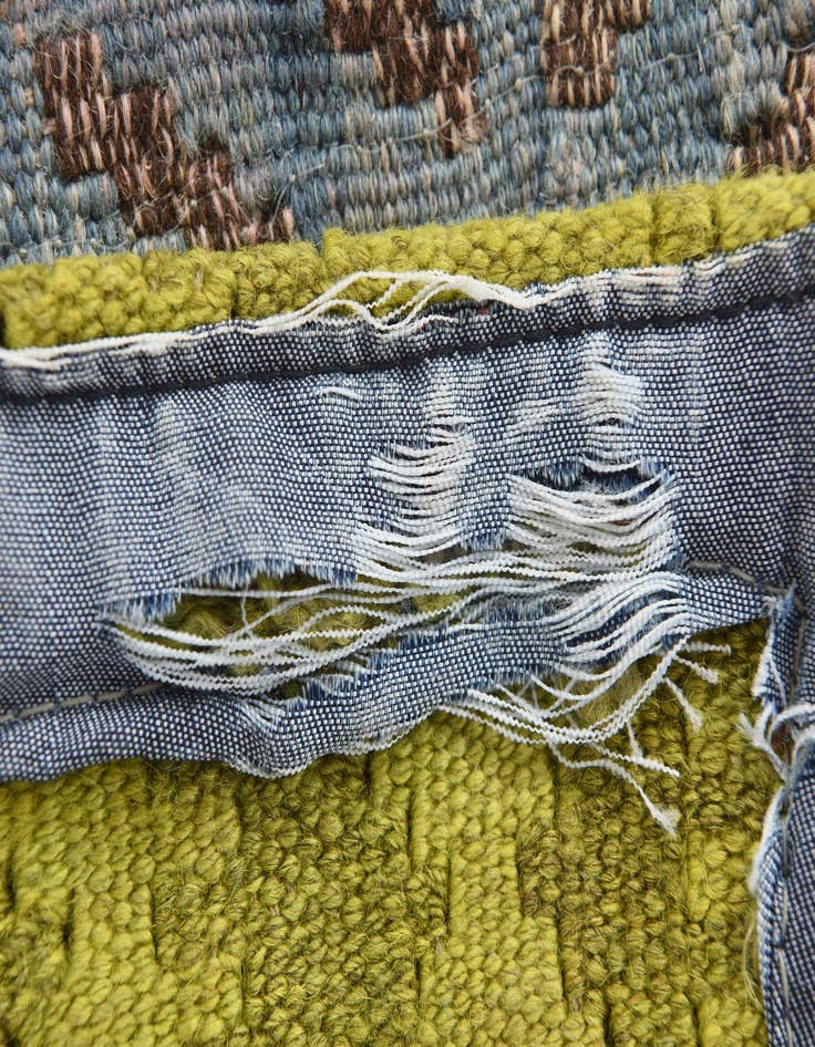 Detail image of  6' 8 x 9' 10  Hand Woven Kilim Patchwork Wool Rug