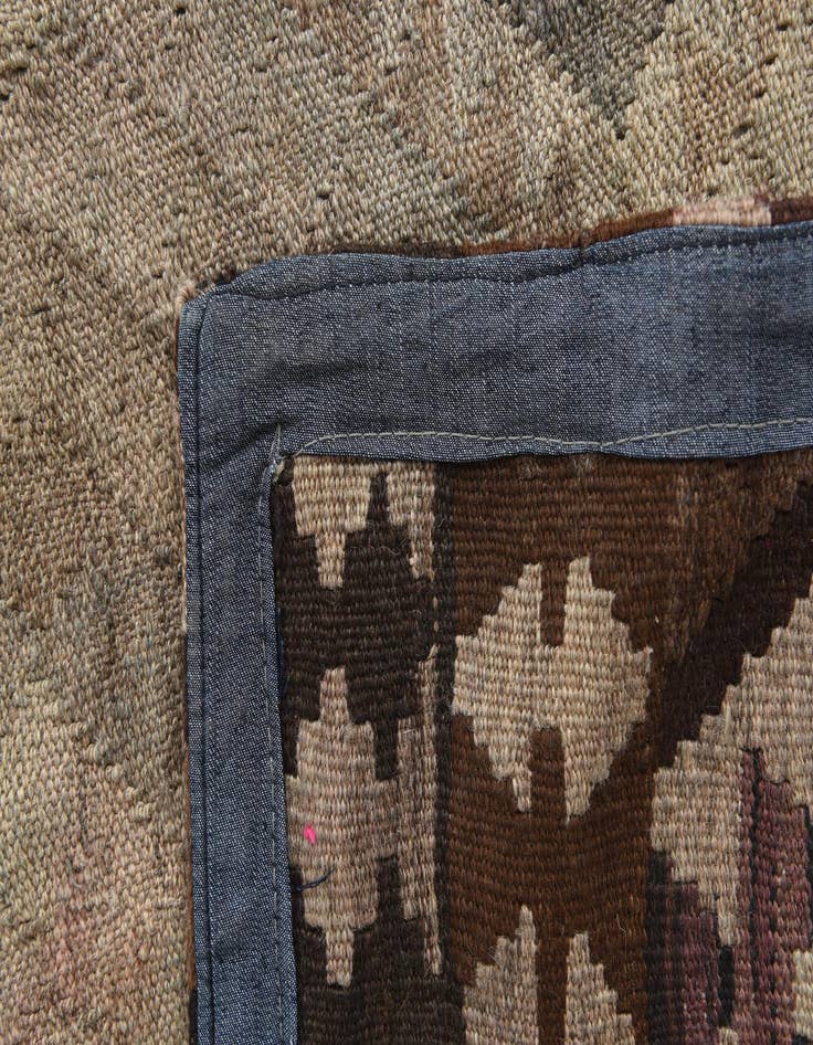 Detail image of  6' x 8'  Hand Woven Kilim Patchwork Wool Rug