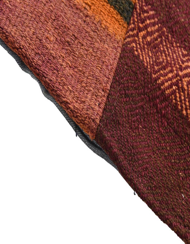 Detail image of  4' x 6'  Hand Woven Kilim Patchwork Wool Rug