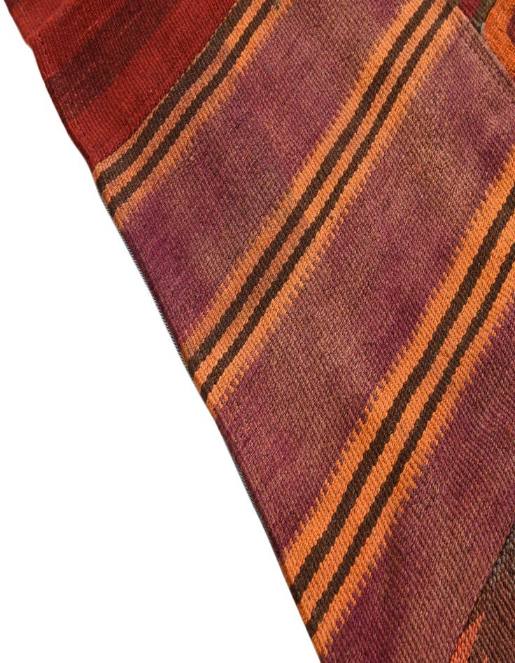 Detail image of  5' 7 x 7' 10  Hand Woven Kilim Patchwork Wool Rug