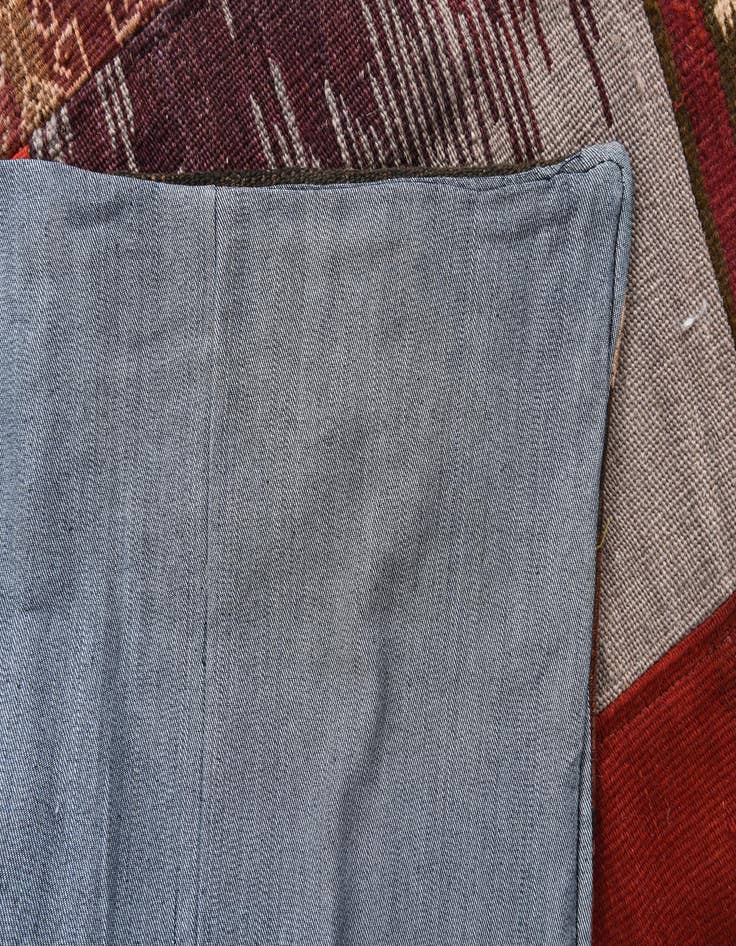 Detail image of  5' 7 x 7' 10  Hand Woven Kilim Patchwork Wool Rug