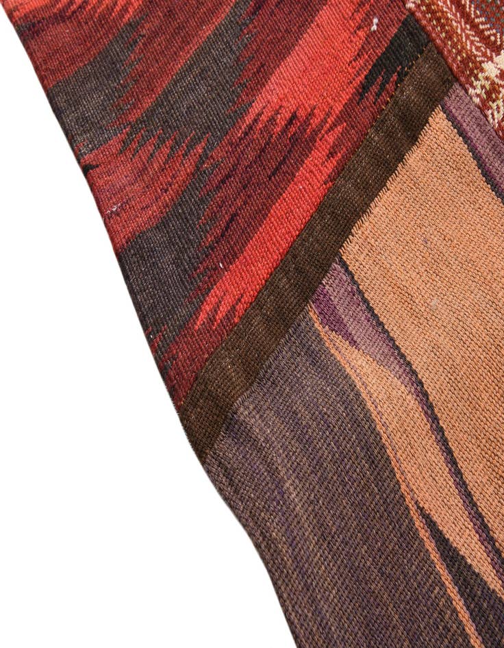 Detail image of  5' x 6' 5  Hand Woven Kilim Patchwork Wool Rug