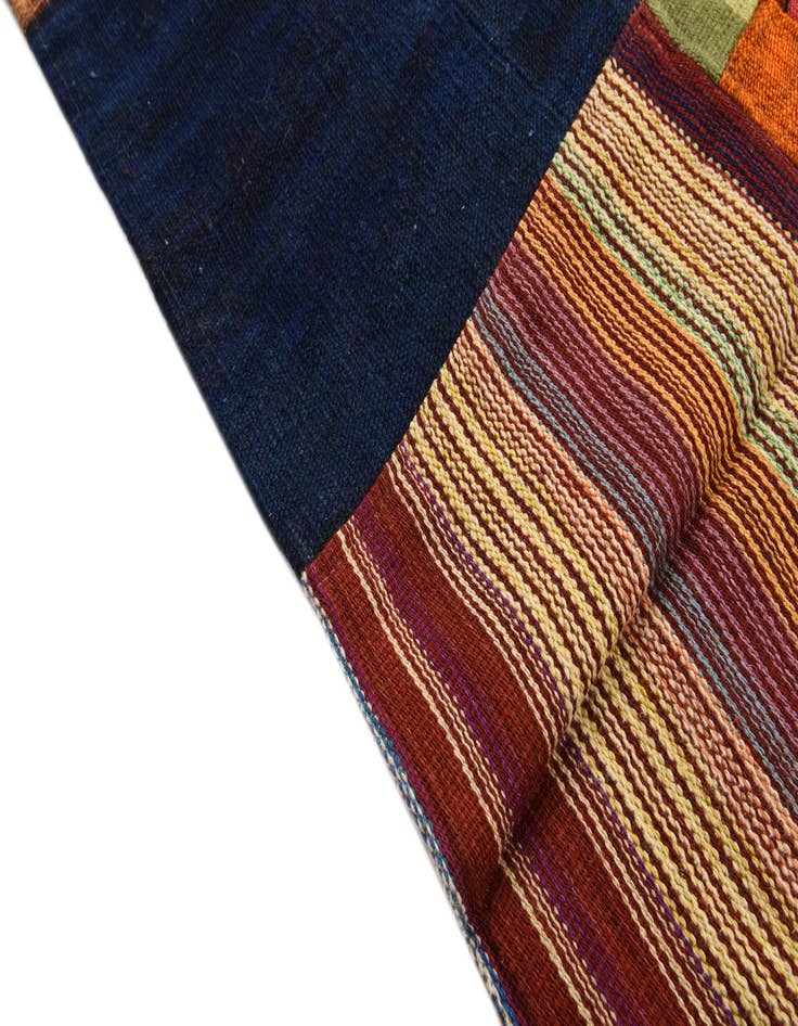 Detail image of  5' 6 x 7' 10  Hand Woven Kilim Patchwork Wool Rug