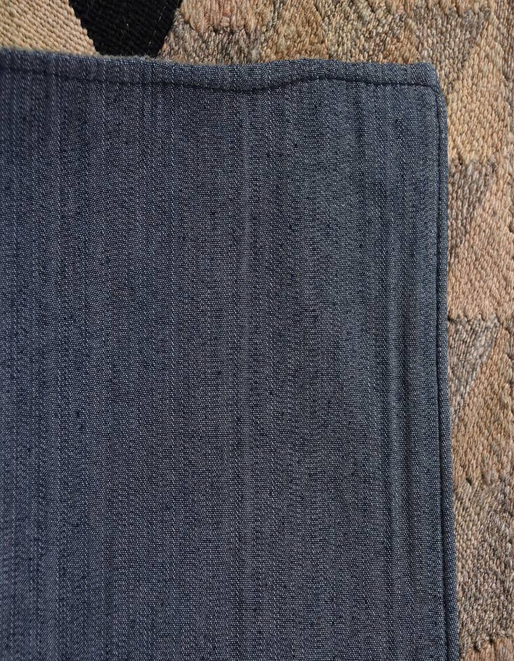 Detail image of  6' x 7' 9  Hand Woven Kilim Patchwork Wool Rug