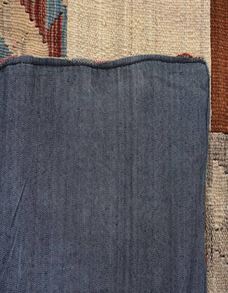 Detail image of  6' x 7' 7  Hand Woven Kilim Patchwork Wool Rug