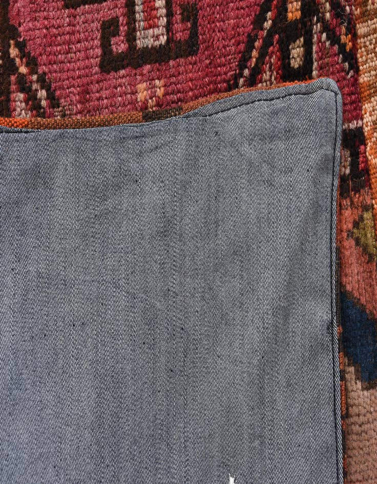 Detail image of  5' 7 x 8'  Hand Woven Kilim Patchwork Wool Rug