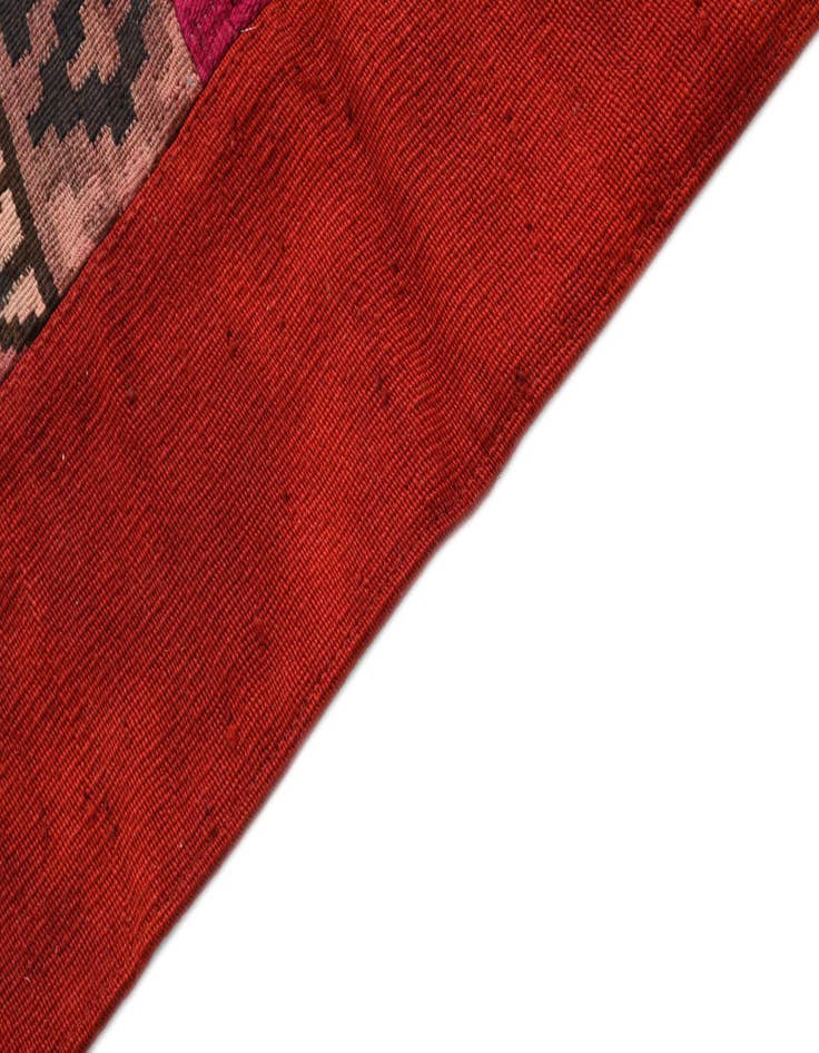 Detail image of  5' 5 x 8'  Hand Woven Kilim Patchwork Wool Rug