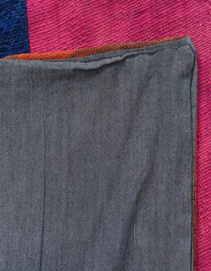 Detail image of  6' 7 x 9' 10  Hand Woven Kilim Patchwork Wool Rug