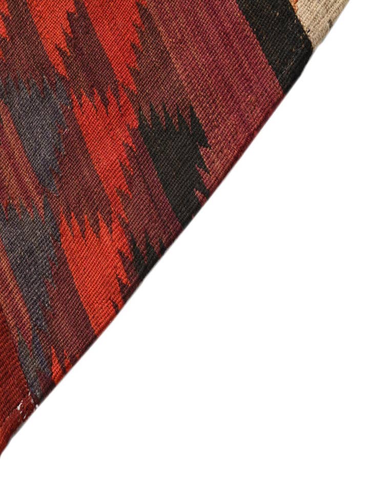 Detail image of  5' 6 x 7' 9  Hand Woven Kilim Patchwork Wool Rug