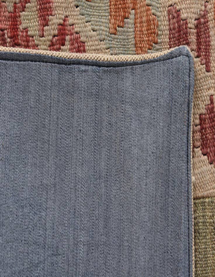Detail image of  6' 7 x 9' 10  Hand Woven Kilim Patchwork Wool Rug