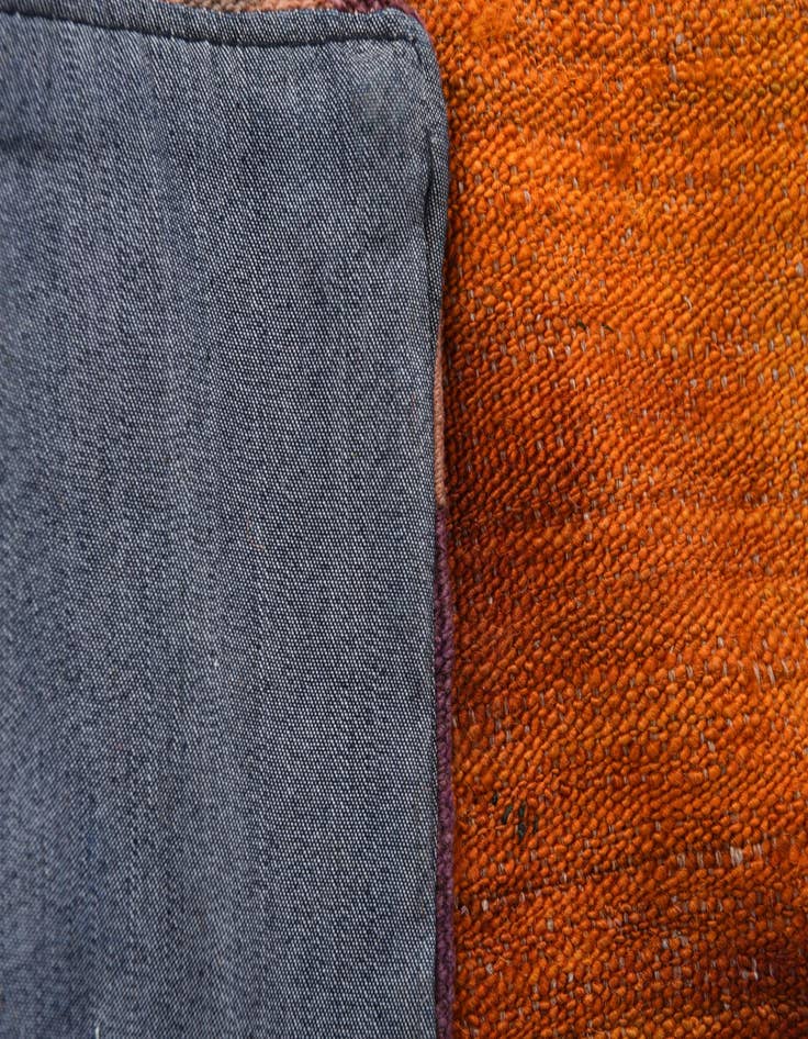 Detail image of  5' 7 x 8'  Hand Woven Kilim Patchwork Wool Rug