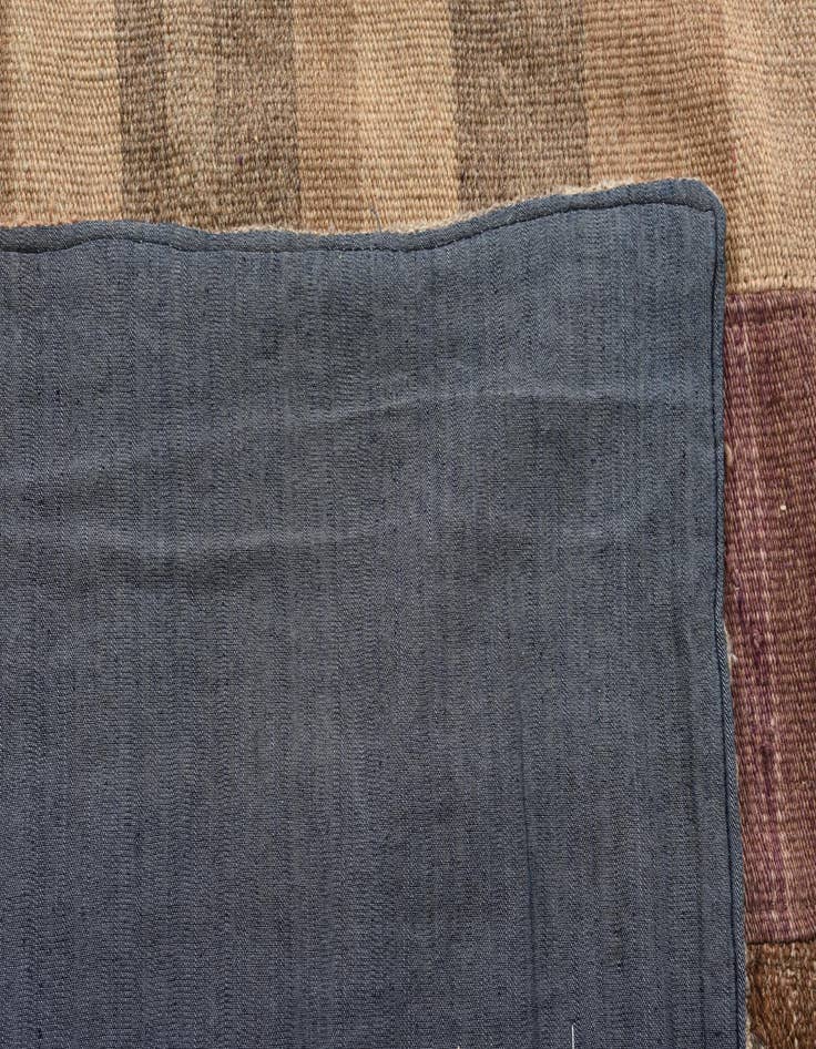 Detail image of  5' 3 x 8'  Hand Woven Kilim Patchwork Wool Rug