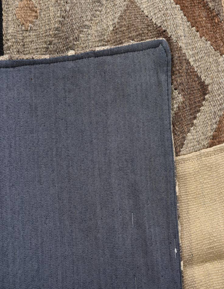 Detail image of  5' 5 x 7' 10  Hand Woven Kilim Patchwork Wool Rug