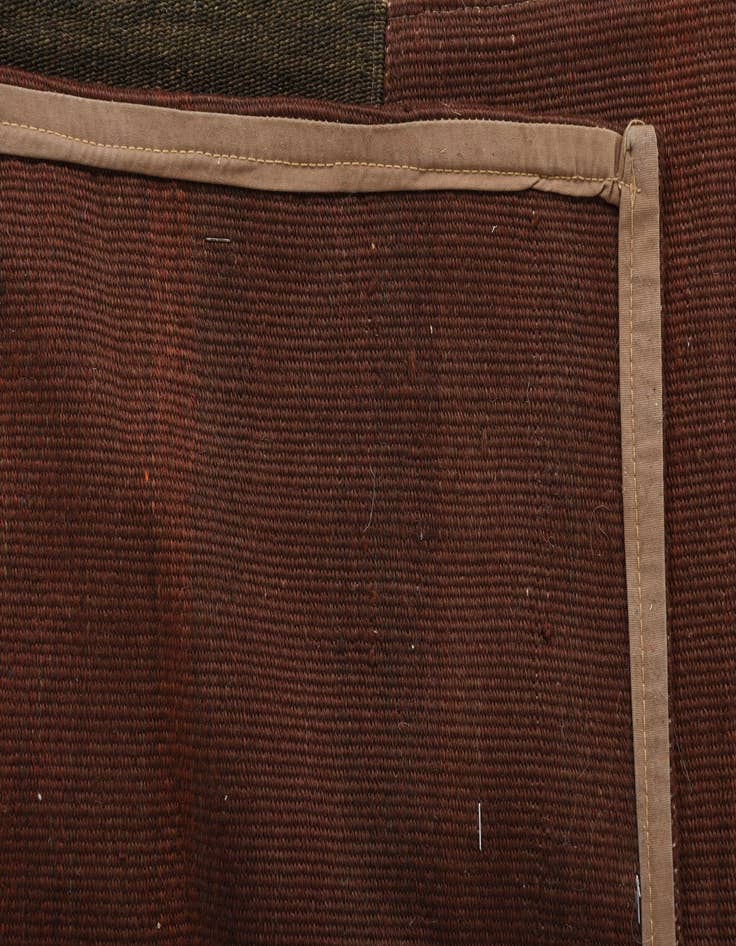 Detail image of  9' 2 x 13' 2  Hand Woven Kilim Patchwork Wool Rug