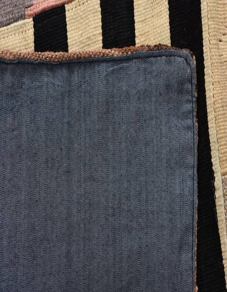 Detail image of  6' 8 x 9' 8  Hand Woven Kilim Patchwork Wool Rug