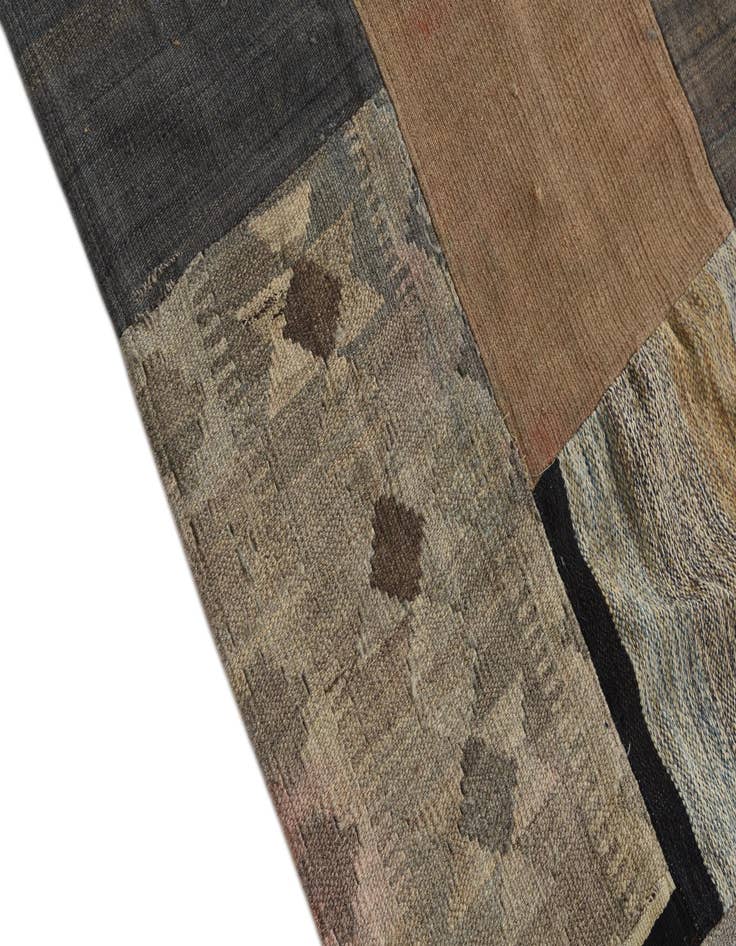 Detail image of  5' 5 x 7' 10  Hand Woven Kilim Patchwork Wool Rug