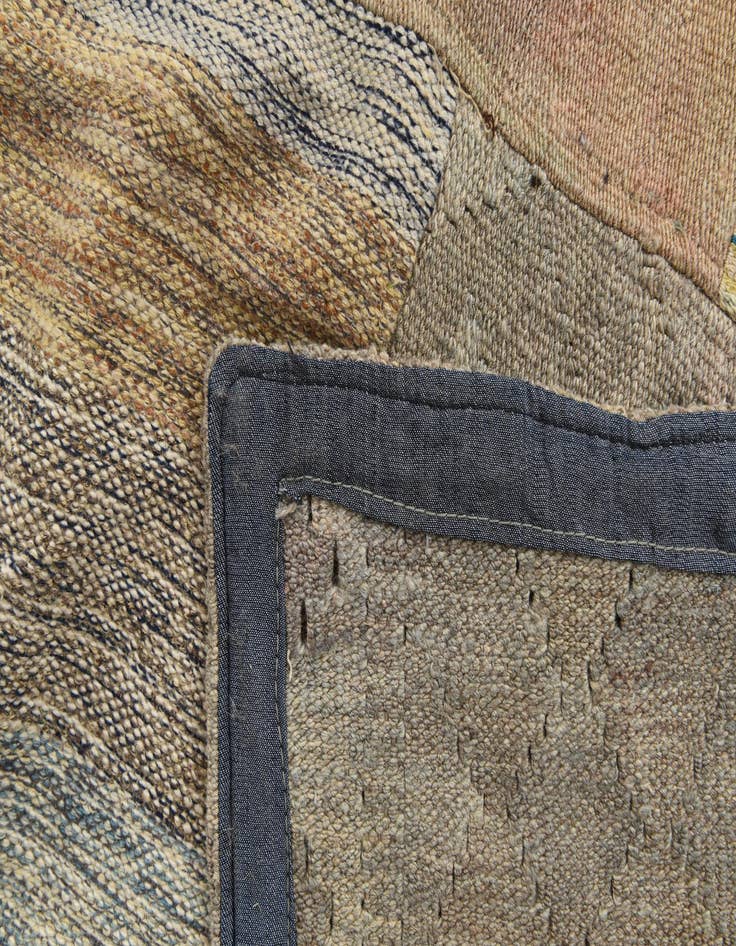 Detail image of  5' 5 x 7' 10  Hand Woven Kilim Patchwork Wool Rug