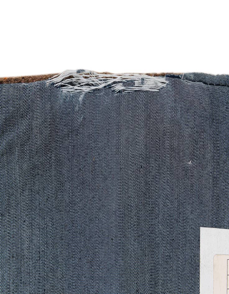 Detail image of  4' 2 x 6'  Hand Woven Kilim Patchwork Wool Rug