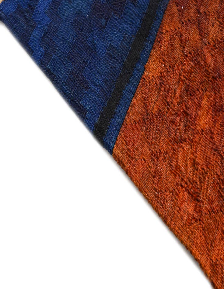 Detail image of  5' 7 x 7' 9  Hand Woven Kilim Patchwork Wool Rug