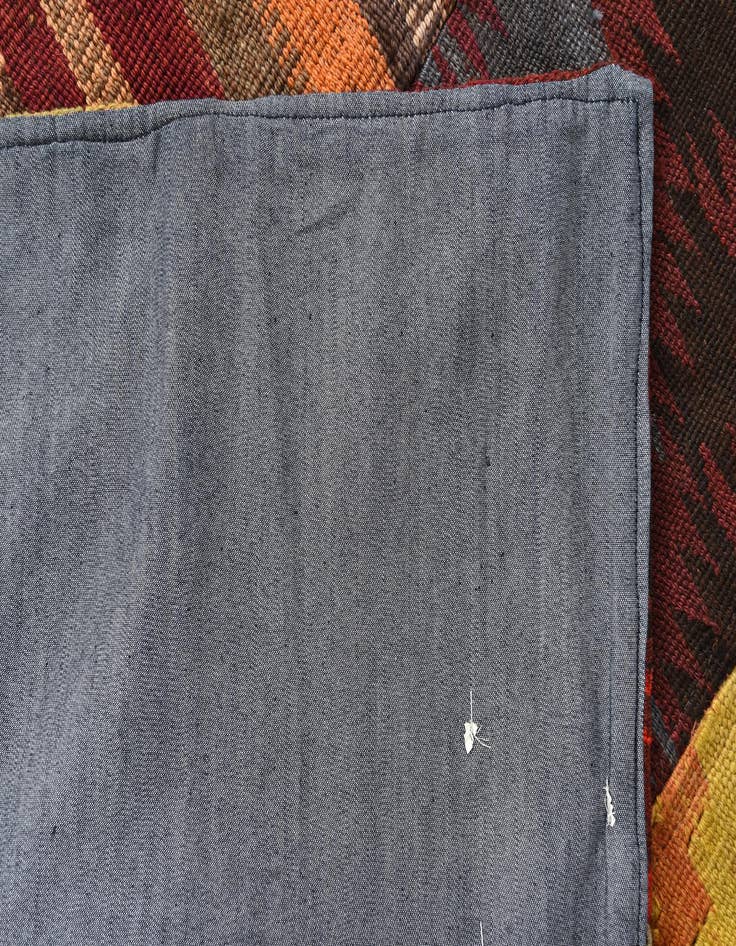 Detail image of 3' 2 x 4' 10 Hand Woven Kilim Patchwork Wool Rug