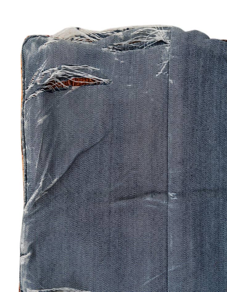 Detail image of  4' 2 x 6'  Hand Woven Kilim Patchwork Wool Rug