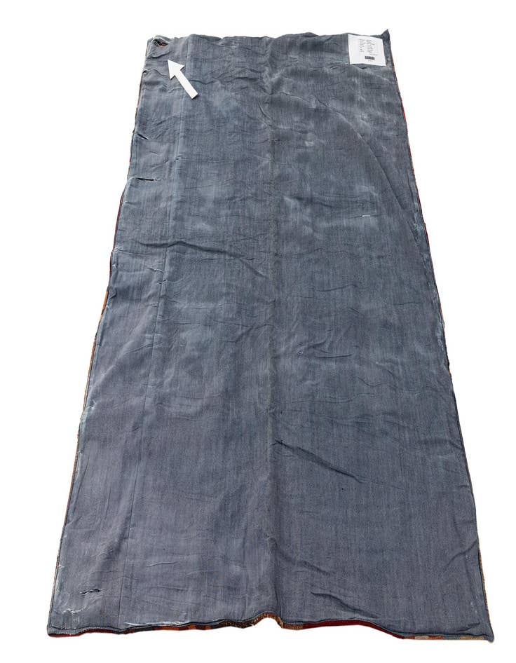 Detail image of  4' 2 x 6'  Hand Woven Kilim Patchwork Wool Rug