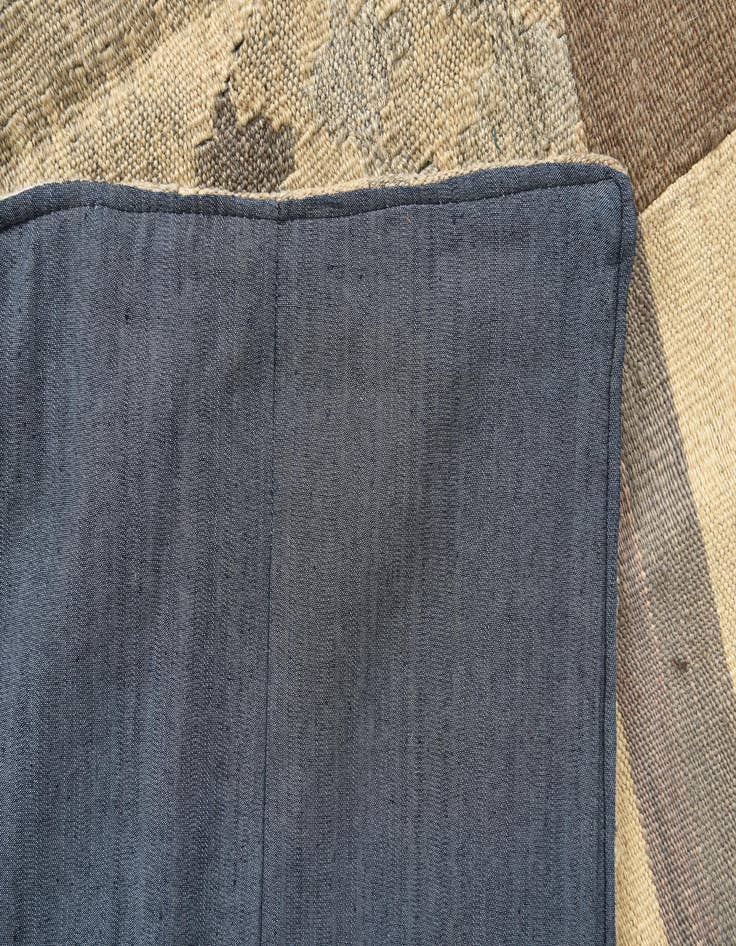 Detail image of  5' 5 x 7' 10  Hand Woven Kilim Patchwork Wool Rug