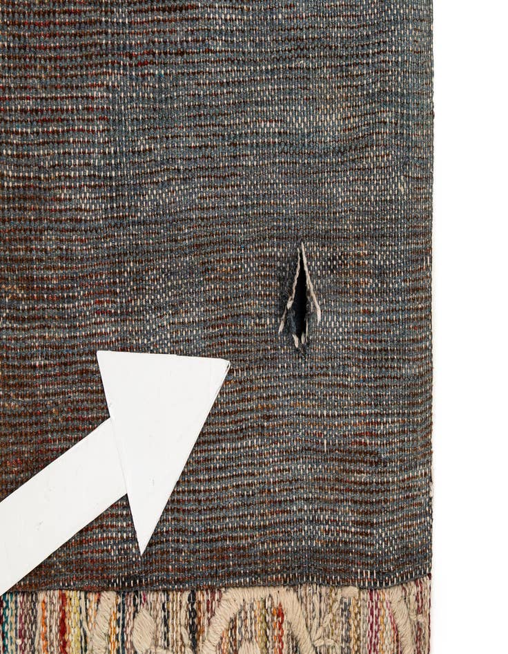 Detail image of  7' 2 x 10'  Hand Woven Kilim Patchwork Wool Rug