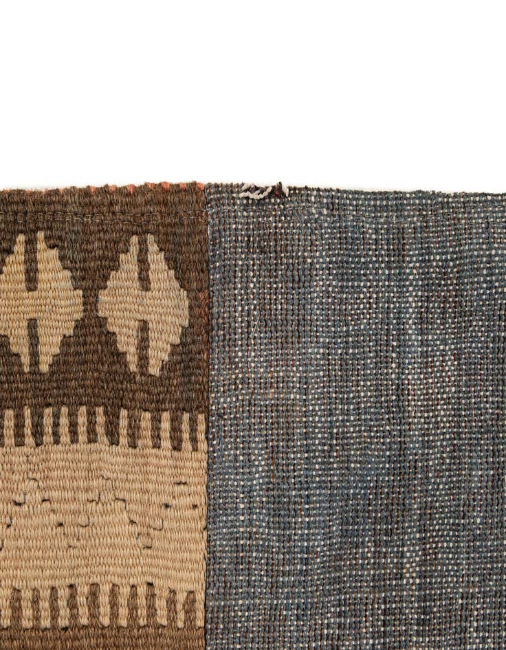 Detail image of  7' 2 x 10'  Hand Woven Kilim Patchwork Wool Rug