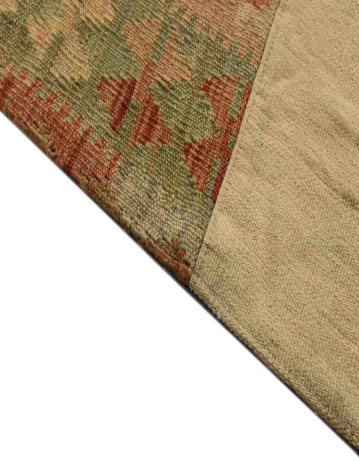 Detail image of  7' 1 x 9' 10  Hand Woven Kilim Patchwork Wool Rug