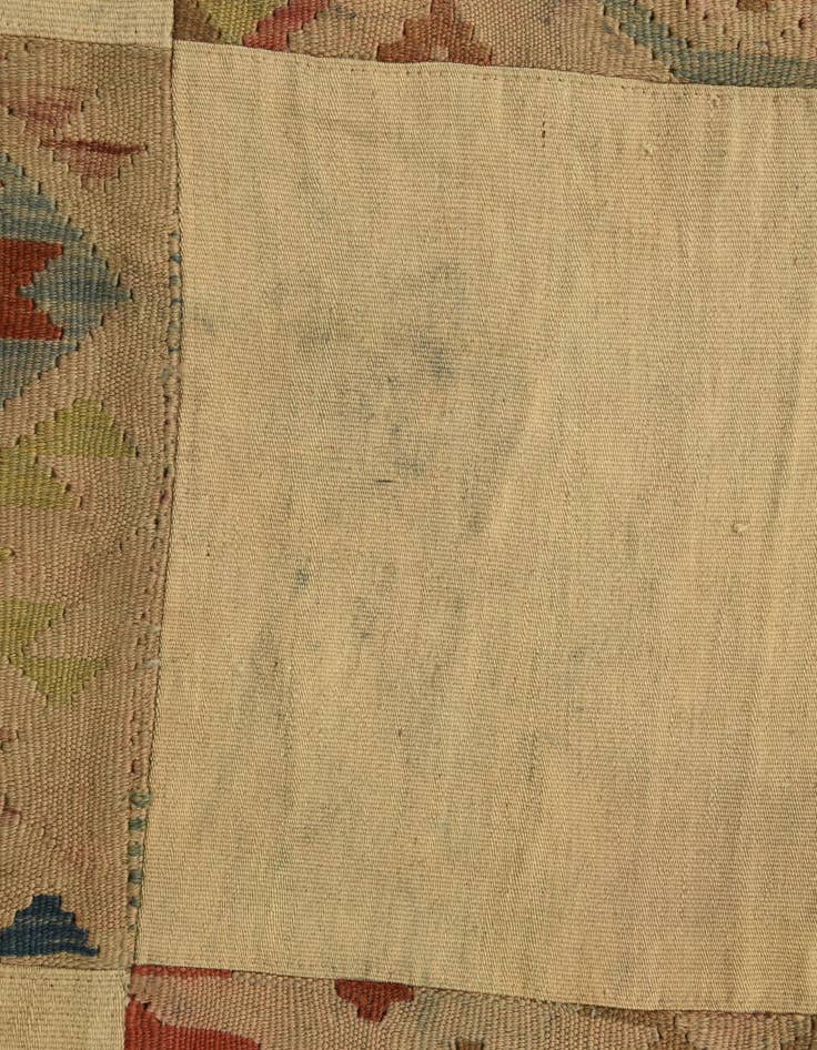 Detail image of  7' 1 x 9' 10  Hand Woven Kilim Patchwork Wool Rug